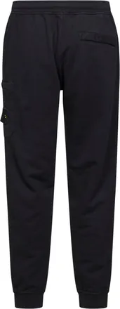 Stone Island Mens Cargo Joggers Organic Cotton Black Trousers
