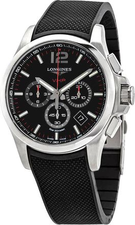 Longines Conquest V.H.P. Perpetual Chronograph Quartz Black Dial Mens Watch L37274569