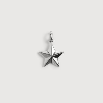 Monica Vinader Sterling Silver Alphabet Star Pendant Charm