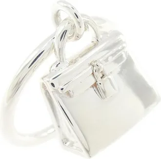 Herm&egrave;s Silver Silver 925 Band Ring (Pre-Owned)