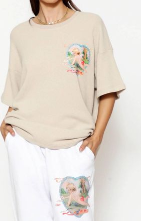 Boys Lie Straight Flush Boyfriend Thermal Tee In Tan