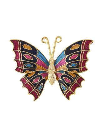 Susan Caplan Vintage 1980s butterfly-shaped brooch - women - Gold Plated - One Size