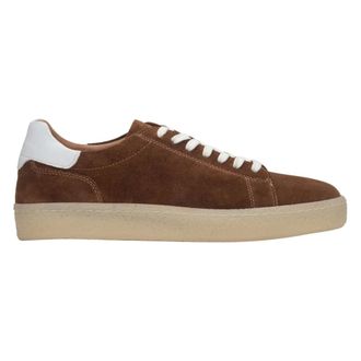Estro & Luminara Sneakers, male, Brown, Size: 10 US Mens Dark Brown Sneakers made of Genuine Velour Estro Er00117594