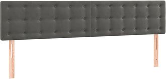 vidaXL Cabeceros 2 Unidades De Terciopelo Gris Oscuro 100x5x78/88 Cm Vidaxl