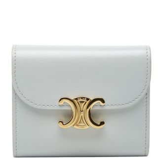 Celine Gray Leather Wallet (Tri-Fold) (Pre-Owned)