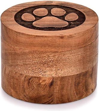 OEM Urna Decorativa De Madera De Acacia Para Entierro O Cremaci&oacute;n - Urna Para Mascotas (perros Y Gatos) (889 Cm X 889 Cm X 635 Cm)