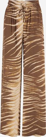 Just Cavalli Viskosehose mit Pinselstrich-Print