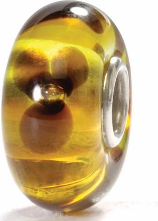 Trollbeads Womens Translucent Flower Glass Bead Charm In Yellow