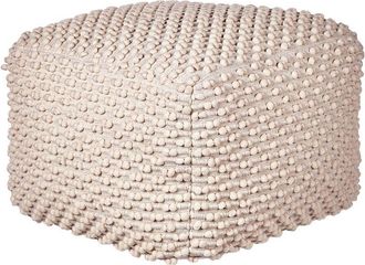 Beliani Pouffe KINGRI Cotton Taupe