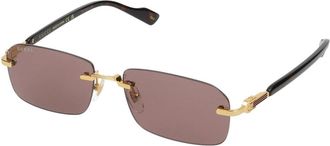Gucci Zonnebril Gg 1221S - Heren - Zonnebrillen - Geel - 56 MM - Accessoires
