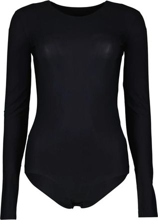 Maison Margiela Slanke Lange Mouw Nylon Body - Dames - Bodies - Zwart - M - Nylon - Tops
