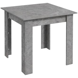 HOMCOM Square Dining Table with Faux Cement Effect for Living Room - Dining Room | TJ Hughes