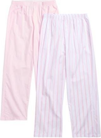 Yogalicious 2-Pack Straight Leg Lounge Pants in Stripe Blossom/Blossom at Nordstrom Rack, Size Xx-Large