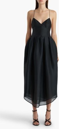 Khaite Colette Silk Organza Gown in Black at Nordstrom, Size 12