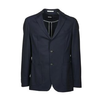 HUGO BOSS Heren, Jassen, Blauw, Maat: 3XL Wol