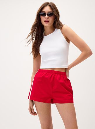 Twik Womens Athletic stripes poplin short