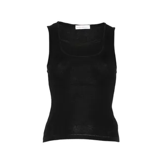 Niccol&ograve; Pasqualetti Sleeveless Tops, female, Black, Size: XS Ribbed Tank Top