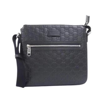 Gucci Pre-owned Cross Body Bags, female, Black, Size: ONE SIZE Pre-owned Signature Leather Shoulder Bag