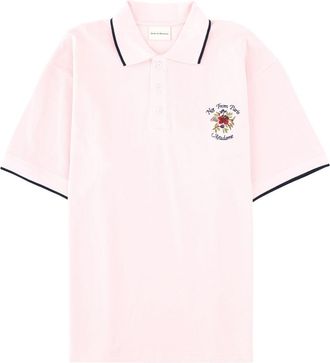 Dr&ocirc;le de Monsieur Slogan Rose Polo Shirt