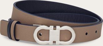 Ferragamo Women Gancini reversible and adjustable belt Beige