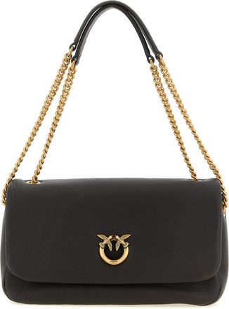 Pinko Brown Lamb Leather Shoulder Womens Bag