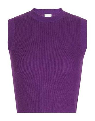 8 by YOOX RIBBED KNIT CROPPED TANK TOP