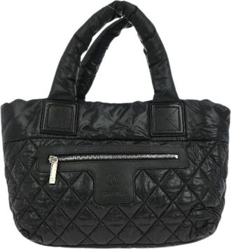 Chanel Pre-owned Tote Bags, female, Black, Size: ONE SIZE Pre-owned Nylon Tote Bag