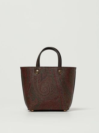 Etro Borsa Mini Essential Etro in cotone spalmato con Paisley jacquard