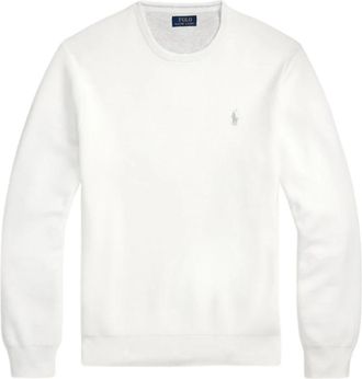 Polo Ralph Lauren Gestructureerde Mesh Sweatshirt Bianco Ss 25 - Heren - Sweatshirts - Wit - L - Katoen - Hoodies & sweatvesten