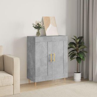 vidaXL Credenza Grigio Cemento 69,5x34x90 cm in Legno Multistrato Vidaxl