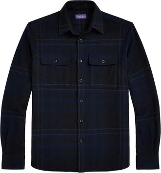 Ralph Lauren Purple Label Camicia con motivo tartan - Blu