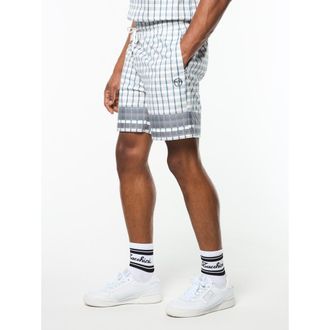 Sergio Tacchini Quadretto Cabana Short in Brilliant White at Nordstrom, Size Xxx-Large