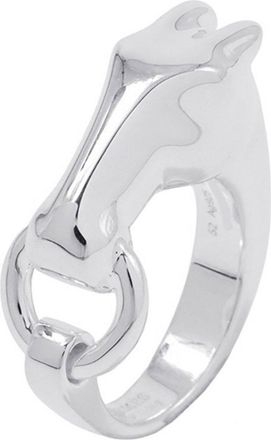 Herm&egrave;s Silver Silver 925 Band Ring (Pre-Owned)