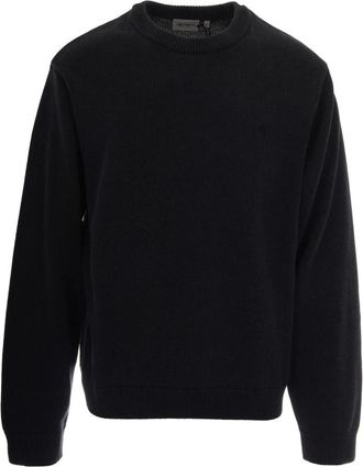 Carhartt Work in Progress Kori Sweater - Heren - Ronde hals truien - Zwart - M - Katoen - Truien & Vesten