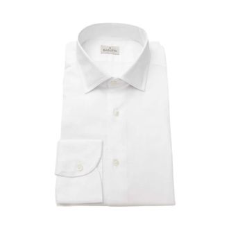Bagutta Slim Fit Overhemd - Heren - Overhemden - Wit - Maat: XS Katoen