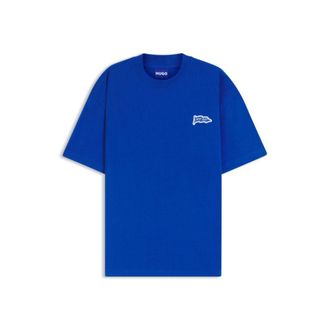 HUGO BOSS Flag-logo T-shirt in cotton jersey