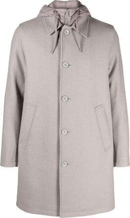 Herno Virgin Wool Blend Parka Coat