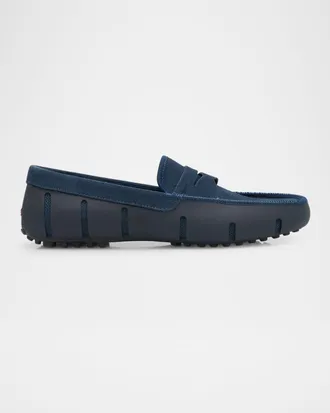 Swims Men & apos;s Lux Suede and Rubber Drivers