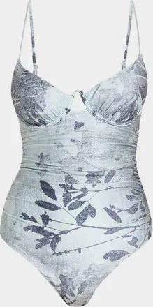 SIMKHAI Laine Floral Ruched One-Piece Swimsuit