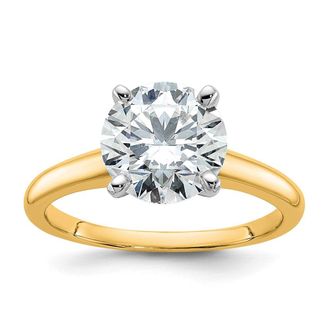 Diamond2Deal 14k Gold 2 1/2 Ct Lab Grown Diamond Solitaire Engagement Ring