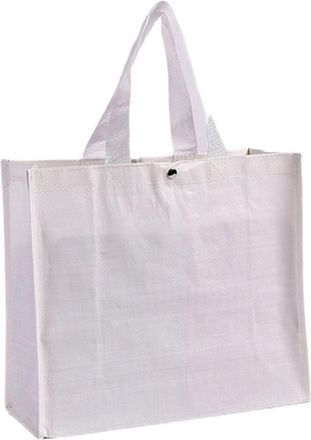 Generic PP Film Coated Woven Shopping Bag for Home Shoppers and Gift Wrapping Use at Supermarkets and Exhibition Events