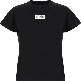 Maison Margiela Tops, Dames, Zwart, M, Katoen, Casual Katoenen T-Shirt in Diverse Kleuren
