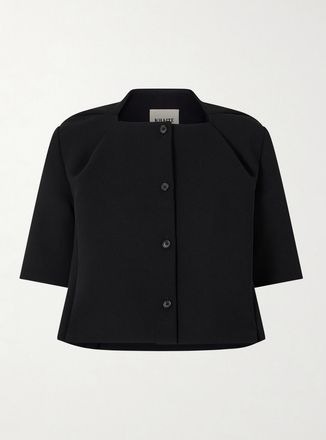 Khaite Giacca Cropped In Cr&ecirc;pe Franc - Nero