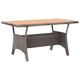 vidaXL Mesa De Jard&iacute;n De Madera Maciza De Acacia Gris 120x70x66 Cm Vidaxl