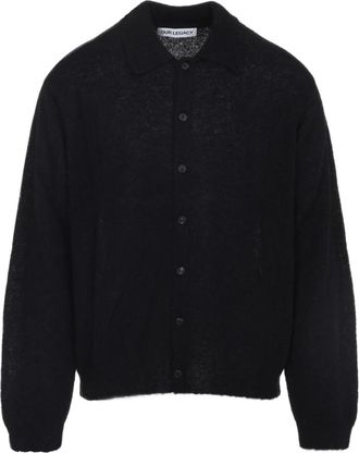 Our Legacy Avond Polo - Heren - Vesten - Zwart - XL - Wol - Truien & Vesten
