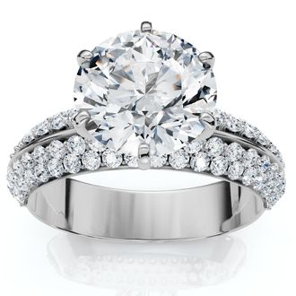 Pompeii3 Certified 2 1/2Ct Kayle Diamond Engagement Ring 14k Gold or Platinum Lab Grown