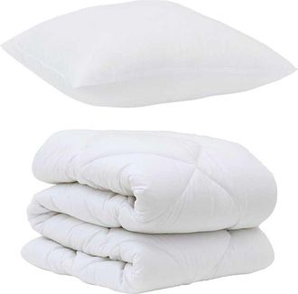 vidaXL Juego De Edred&oacute;n Con Almohada 2 Pcs Microfibra Vidaxl