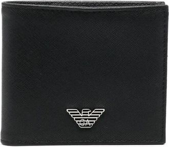 Emporio Armani Klassieke Portemonnee - Heren - Portefeuilles - Zwart - ONE Size - Leer - Accessoires