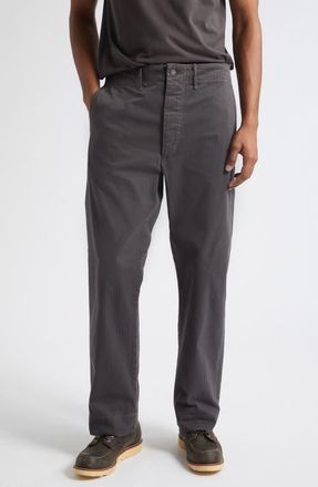 Ralph Lauren Cotton Herringbone Twill Field Pants in Washed Black at Nordstrom, Size 34 X 32