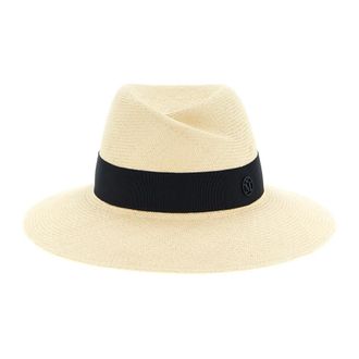 Maison Michel Virginie Straw Hat - female - Maison Michel - Accessories - Beige - M - Accessories
